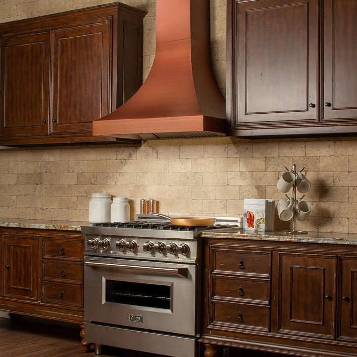 ZLINE KITCHEN AND BATH 8632C36 ZLINE Designer Series Copper Finish Wall Range Hood Size: 36 Inch