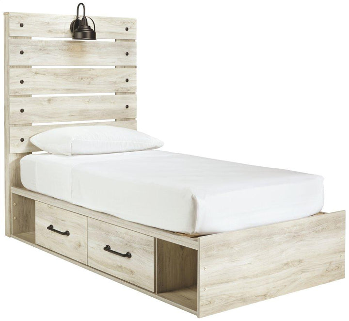 ASHLEY FURNITURE PKG003012 Twin Panel Bed With 4 Storage Drawers With Dresser