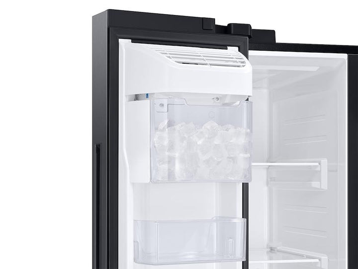 SAMSUNG RS28A500ASG 28 cu. ft. Smart Side-by-Side Refrigerator in Black Stainless Steel