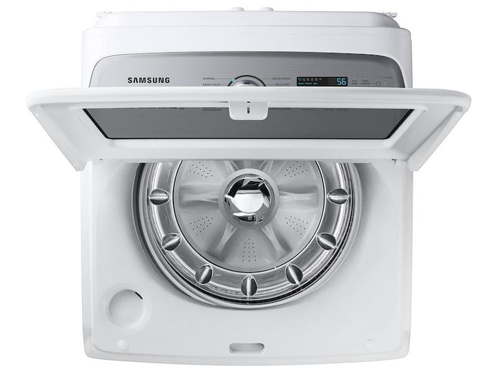 SAMSUNG WA51A5505AW 5.1 cu. ft. Smart Top Load Washer with ActiveWave TM Agitator and Super Speed Wash in White