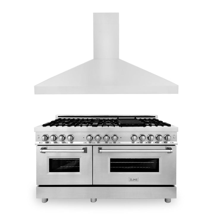 ZLINE KITCHEN AND BATH 2KPRARH60 ZLINE 60" Kitchen Package with Stainless Steel Dual Fuel Range and Convertible Vent Range Hood