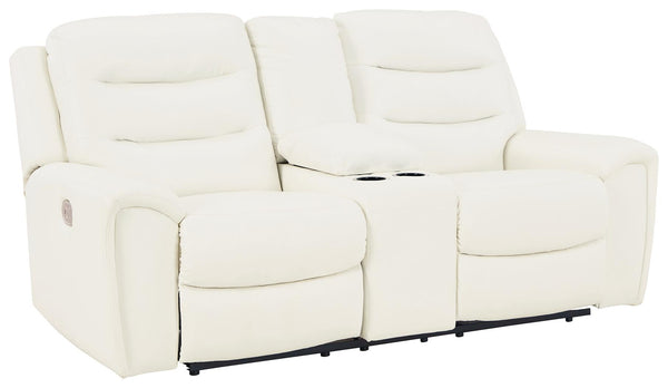 ASHLEY FURNITURE 6110418 Warlin Power Reclining Loveseat With Console