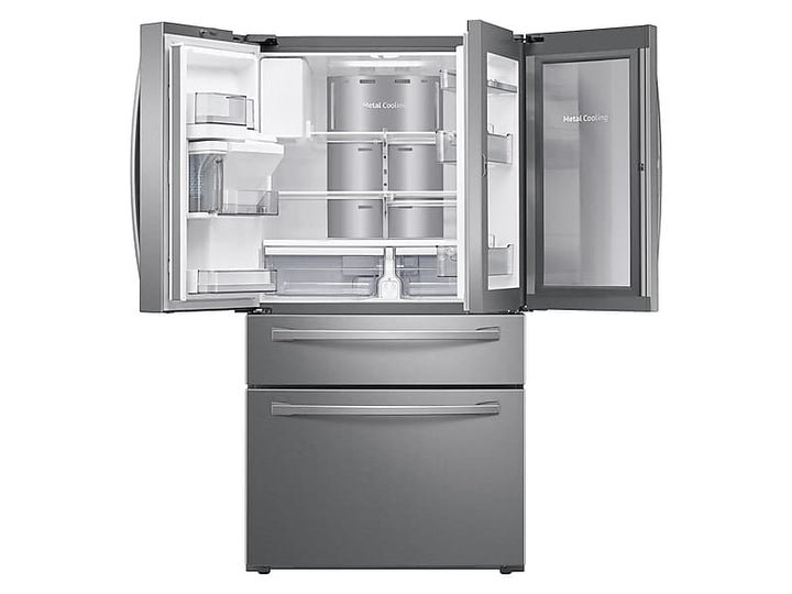 SAMSUNG RF22R7351SR 22 cu. ft. Food Showcase Counter Depth 4-Door French Door Refrigerator in Stainless Steel