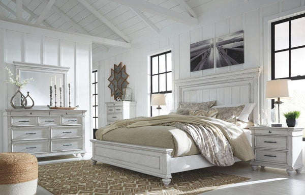 ASHLEY FURNITURE PKG007944 King Panel Bed With Mirrored Dresser
