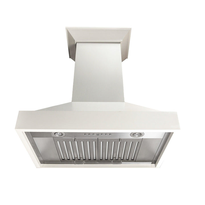 ZLINE KITCHEN AND BATH KBTT36 ZLINE 36" Ducted Wooden Wall Mount Range Hood in Cottage White