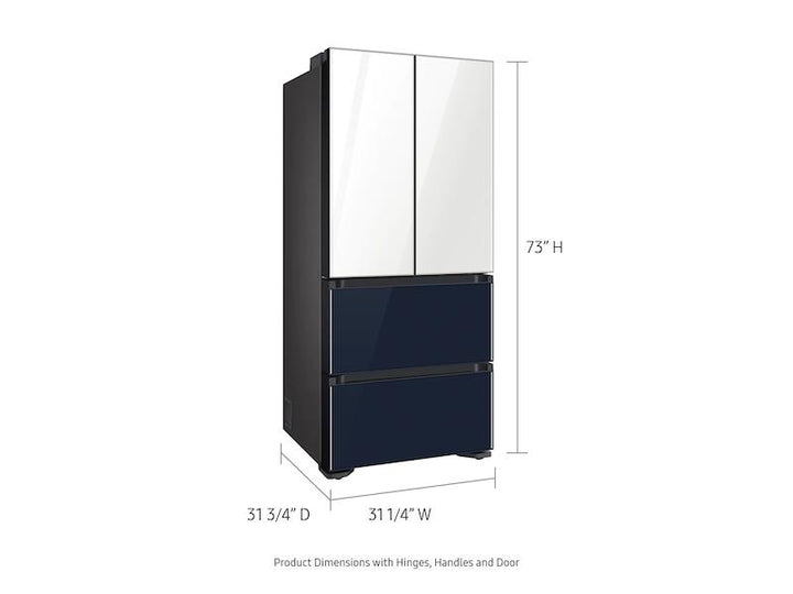 SAMSUNG RQ48T94B277 17.3 cu. ft. Smart Kimchi & Specialty 4-Door French Door Refrigerator in White-Navy Glass