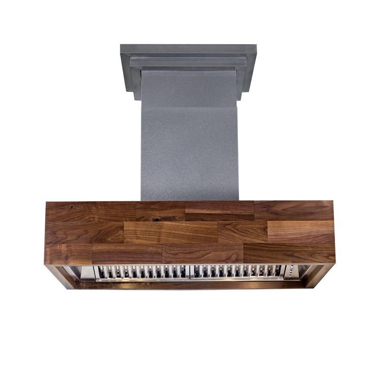 ZLINE KITCHEN AND BATH 681IW30 ZLINE Convertible Designer Series Wooden Island Mount Range Hood in Butcher Block Size: 30 inch