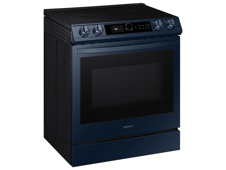 SAMSUNG NE63A8711QN Bespoke Smart Slide-in Electric Range 6.3 cu. ft. with Smart Dial & Air Fry in Navy Steel