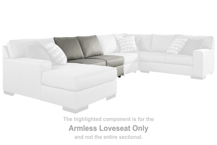 ASHLEY FURNITURE 4190234 Marsing Nuvella Armless Loveseat