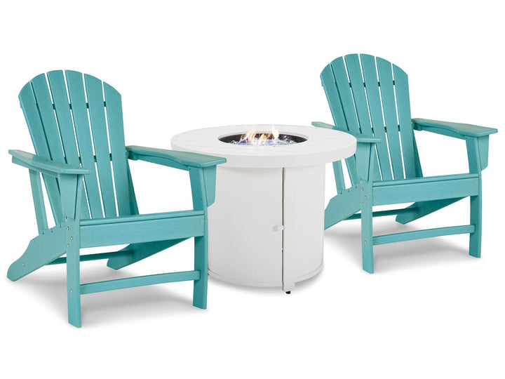 ASHLEY FURNITURE PKG014587 Fire Pit Table and 2 Chairs