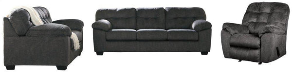 ASHLEY FURNITURE 70509U4 Accrington Sofa and Loveseat With Recliner