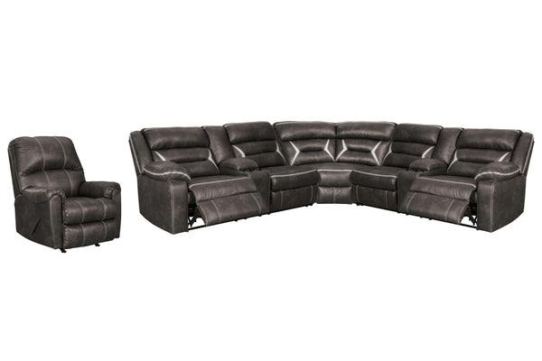 ASHLEY FURNITURE PKG000835 3-piece Sectional With Recliner