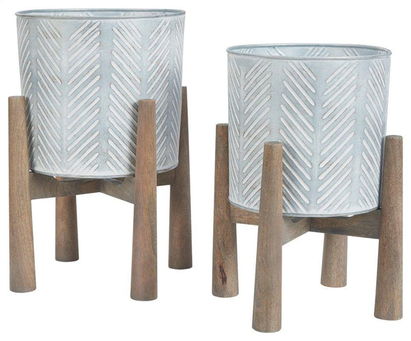 ASHLEY FURNITURE A2000405 Domele Planter set of 2