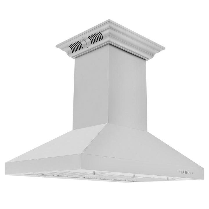 ZLINE KITCHEN AND BATH KL3ICRNBT30 Island Mount Range Hood in Stainless Steel with Built-in ZLINE CrownSound TM Bluetooth Speakers Size: 30 Inch