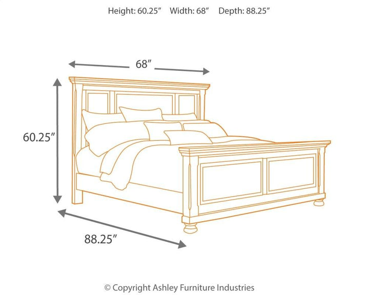 ASHLEY FURNITURE PKG006288 Queen Panel Bed With Mirrored Dresser and Chest