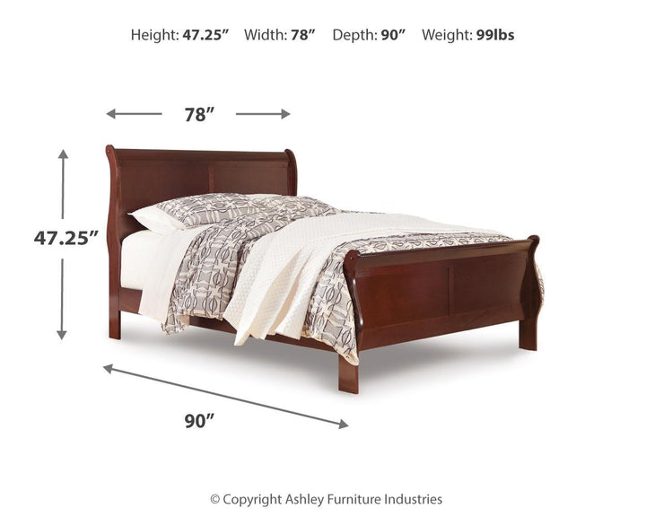 ASHLEY FURNITURE PKG004980 King Sleigh Bed With Mirrored Dresser