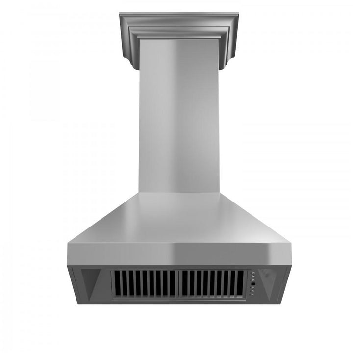 ZLINE KITCHEN AND BATH 597CRN60 ZLINE Professional Convertible Vent Wall Mount Range Hood in Stainless Steel with Crown Molding Size: 60 Inch