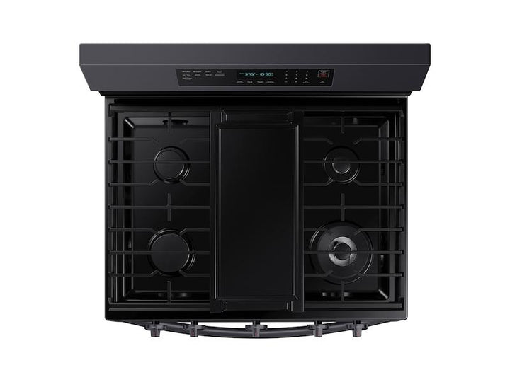 SAMSUNG NX60A6711SG 6.0 cu. ft. Smart Freestanding Gas Range with No-Preheat Air Fry and Convection+ in Black Stainless Steel