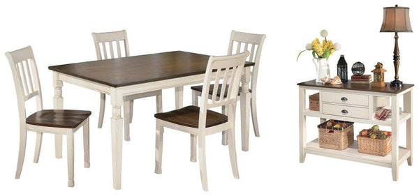 ASHLEY FURNITURE PKG002055 Dining Table and 4 Chairs With Storage