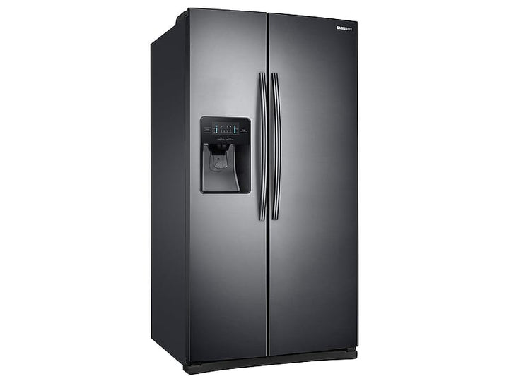 SAMSUNG RS25J500DSG 25 cu. ft. Side-by-Side Refrigerator with LED Lighting in Black Stainless Steel