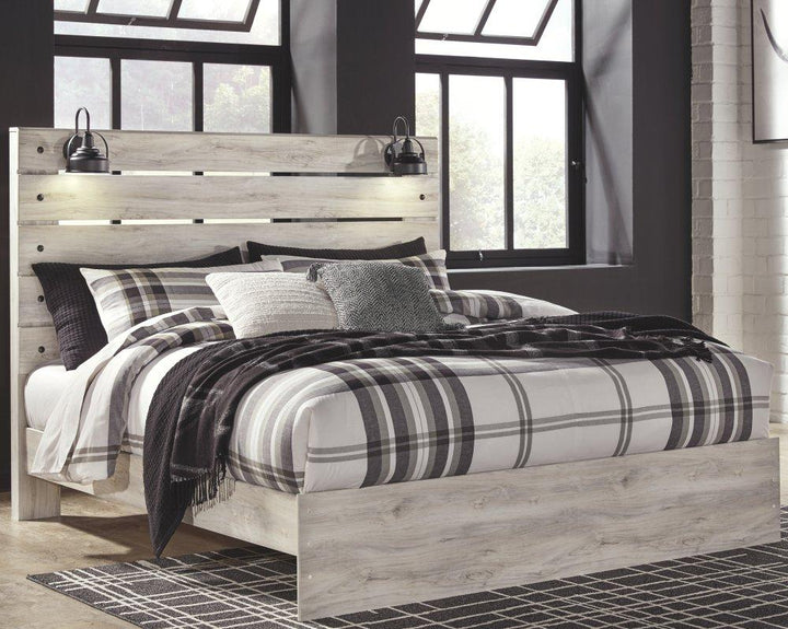 ASHLEY FURNITURE PKG003032 King Panel Bed With Mirrored Dresser
