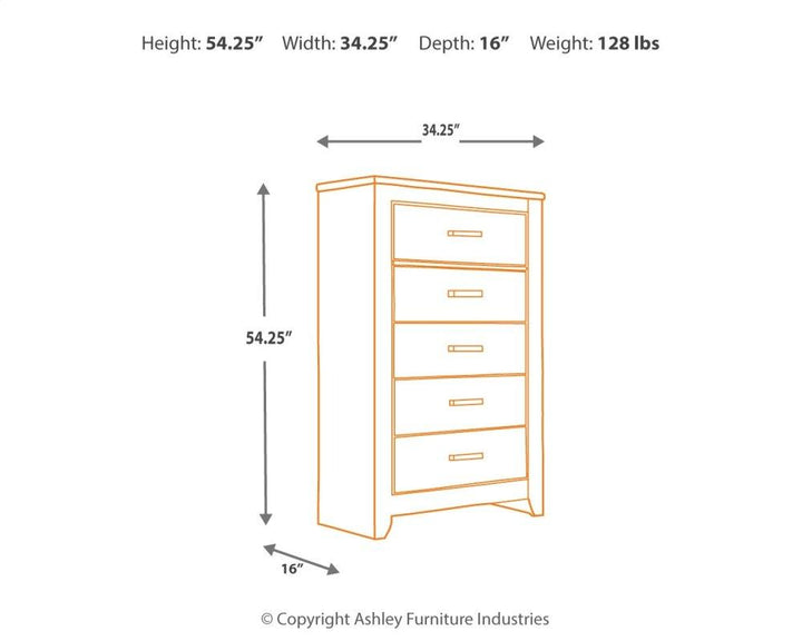 ASHLEY FURNITURE PKG003955 Full Panel Headboard With Mirrored Dresser and Chest