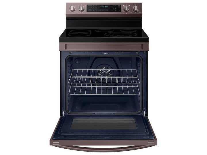 SAMSUNG NE63A6711ST 6.3 cu. ft. Smart Freestanding Electric Range with No-Preheat Air Fry, Convection+ & Griddle in Tuscan Stainless Steel