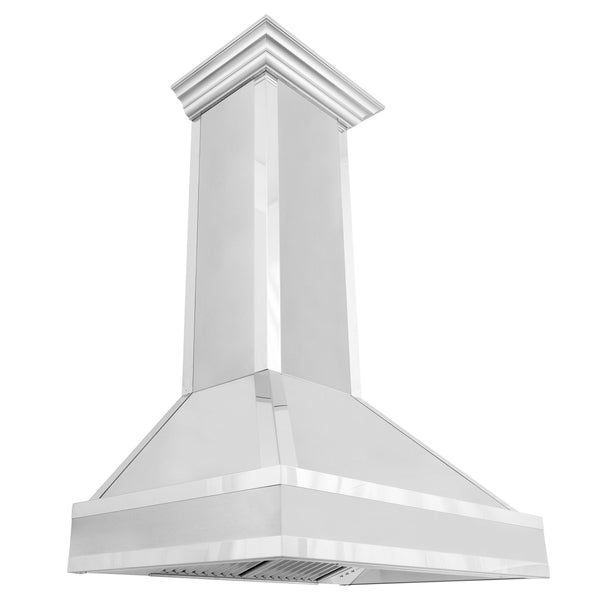 ZLINE KITCHEN AND BATH 655MR30 ZLINE Designer Series Wall Mount Range Hood in DuraSnow R Stainless Steel with Mirror Accents Size: 30 Inch