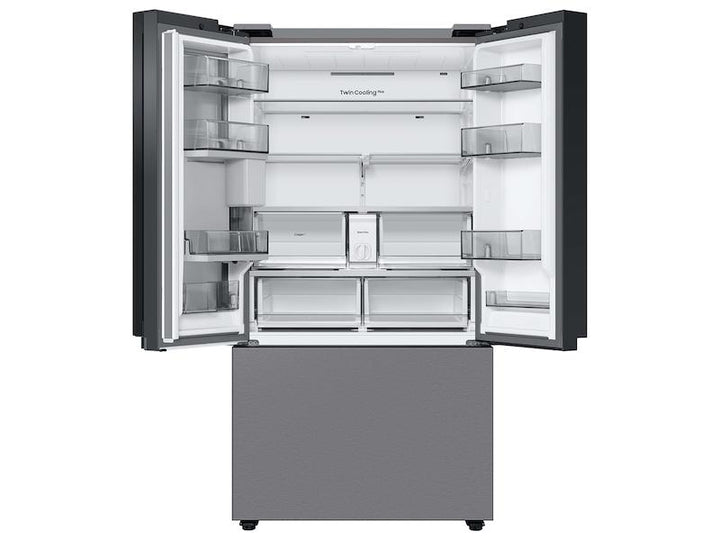 SAMSUNG RF30BB6600QLAA Bespoke 3-Door French Door Refrigerator 30 cu. ft. with Beverage Center TM in Stainless Steel