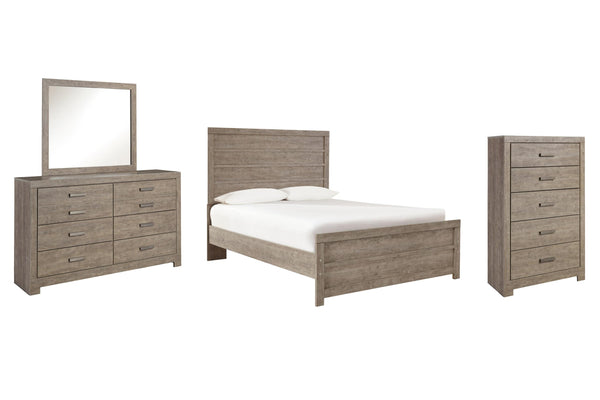 ASHLEY FURNITURE PKG002424 Full Panel Bed With Mirrored Dresser and Chest