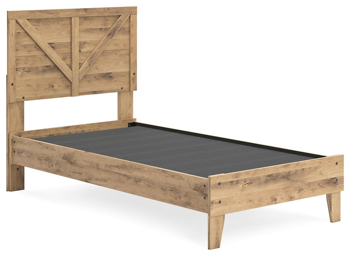 ASHLEY FURNITURE EB2712B1 Larstin Twin Crossbuck Panel Platform Bed