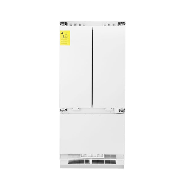 ZLINE KITCHEN AND BATH RBIV36 ZLINE 36" 19.6 cu. Ft. Panel Ready Built-In 3-Door French Door Refrigerator with Internal Water and Ice Dispenser