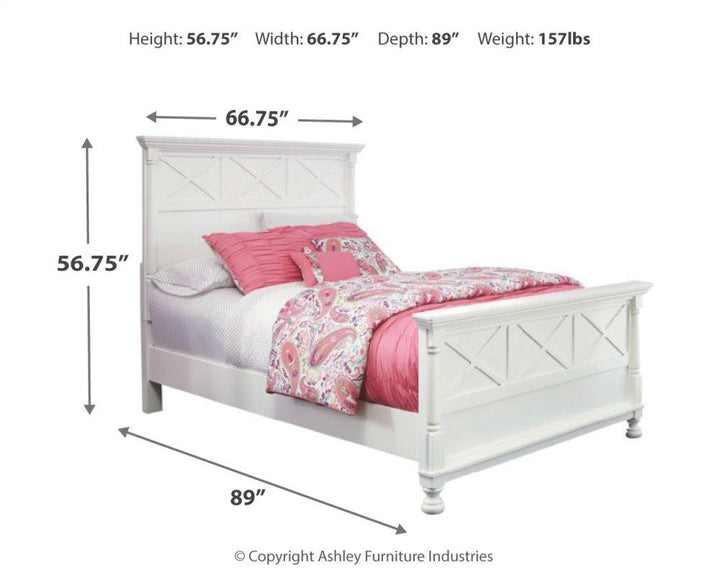 ASHLEY FURNITURE PKG005295 Queen Panel Headboard With Mirrored Dresser and Chest