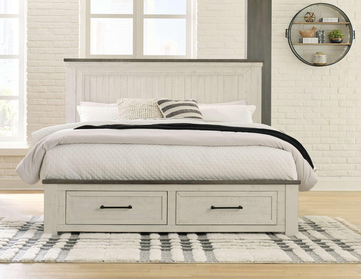ASHLEY FURNITURE B784B4 Brewgan King Panel Storage Bed