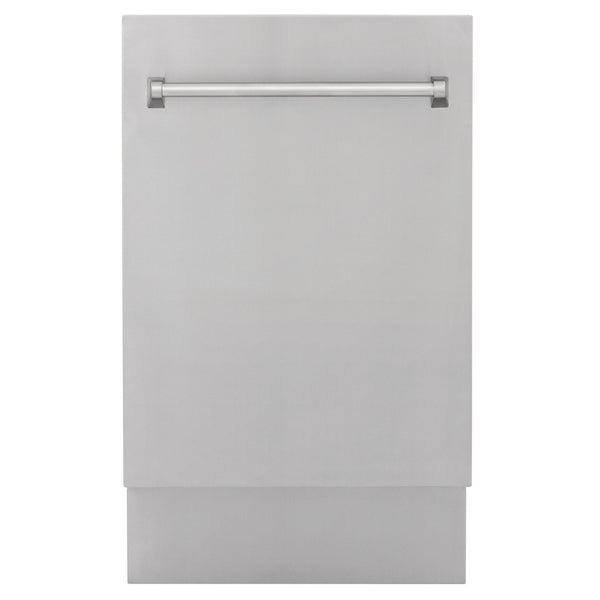 ZLINE KITCHEN AND BATH DWV30418 ZLINE 18" Tallac Series 3rd Rack Top Control Dishwasher with Traditional Handle, 51dBa Color: 304 Stainless