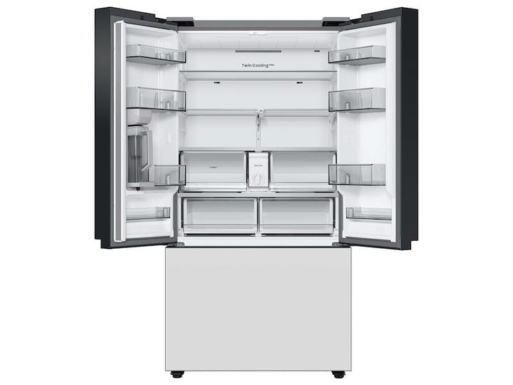 SAMSUNG RF24BB620012AA Bespoke 3-Door French Door Refrigerator 24 cu. ft. with AutoFill Water Pitcher in White Glass