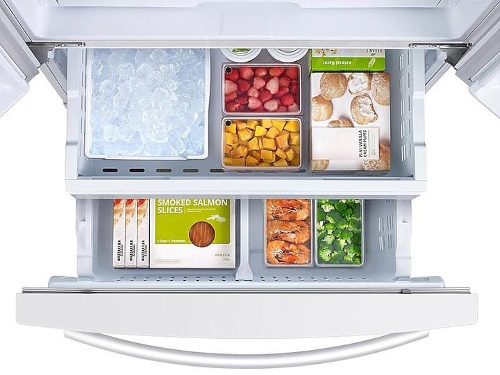 SAMSUNG RF261BEAEWW 26 cu. ft. French Door Refrigerator with Internal Filtered Water in White