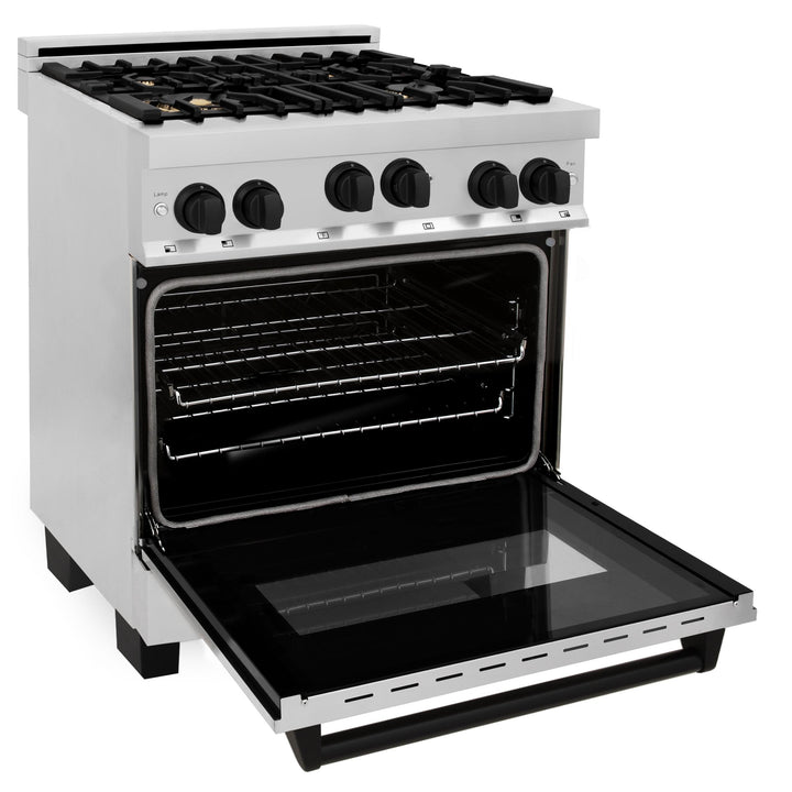 ZLINE KITCHEN AND BATH RGZ30G ZLINE Autograph Edition 30" 4.0 cu. ft. Range with Gas Stove and Gas Oven in Stainless Steel with Accents Color: Gold