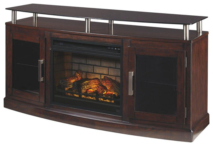 ASHLEY FURNITURE W757W4 Chanceen 60" TV Stand With Electric Fireplace