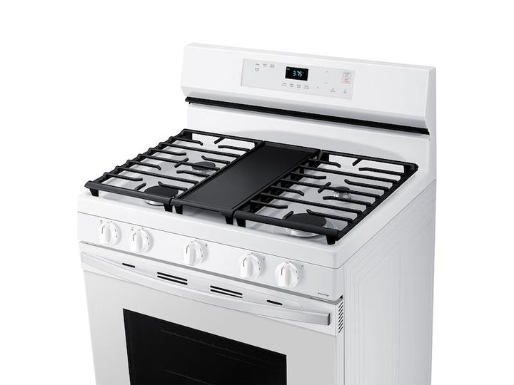 SAMSUNG NX60A6111SW 6.0 cu. ft. Smart Freestanding Gas Range with Integrated Griddle in White