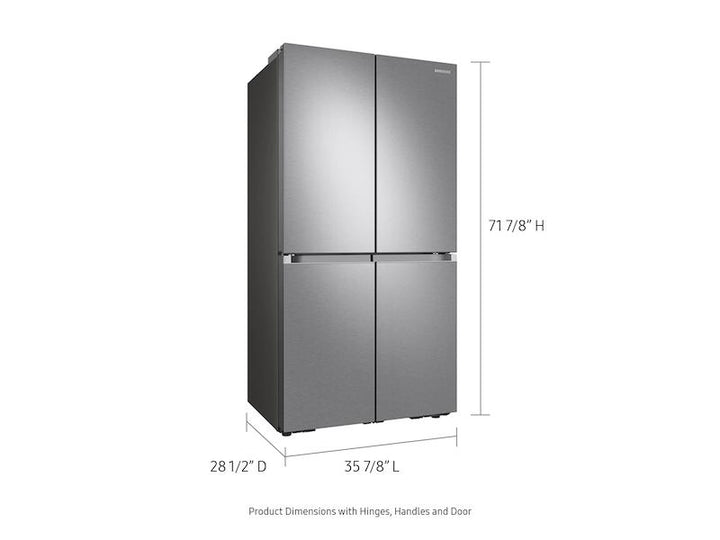 SAMSUNG RF23A9071SR 23 cu. ft. Smart Counter Depth 4-Door Flex TM refrigerator with AutoFill Water Pitcher and Dual Ice Maker in Stainless Steel