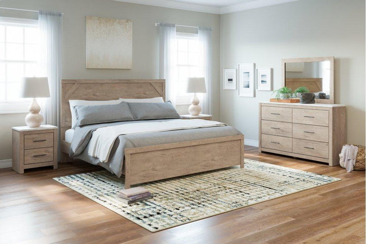 ASHLEY FURNITURE PKG009388 King Panel Bed With Dresser