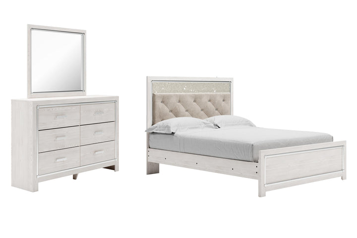 ASHLEY FURNITURE PKG009419 Queen Panel Bed With Mirrored Dresser