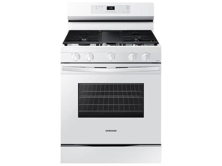 SAMSUNG NX60A6111SW 6.0 cu. ft. Smart Freestanding Gas Range with Integrated Griddle in White