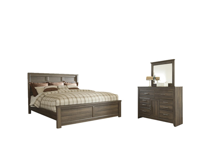 ASHLEY FURNITURE PKG004054 California King Panel Bed With Mirrored Dresser