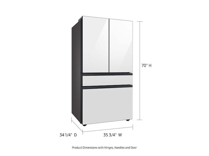 SAMSUNG RF29BB820012AA Bespoke 4-Door French Door Refrigerator 29 cu. ft. with AutoFill Water Pitcher in White Glass