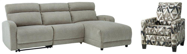 ASHLEY FURNITURE PKG008156 3-piece Sectional With Recliner