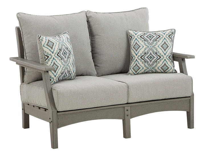 ASHLEY FURNITURE PKG011422 Outdoor Sofa and Loveseat With 2 Lounge Chairs and End Table