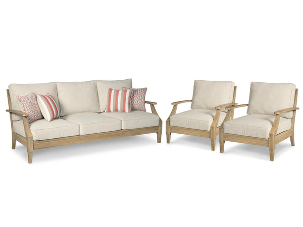 ASHLEY FURNITURE PKG014543 Outdoor Sofa With 2 Lounge Chairs