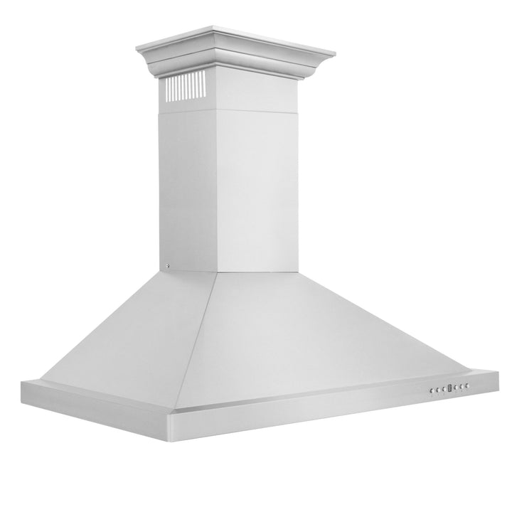 ZLINE KITCHEN AND BATH KBCRN24 ZLINE Convertible Vent Wall Mount Range Hood in Stainless Steel with Crown Molding Size: 24 Inch